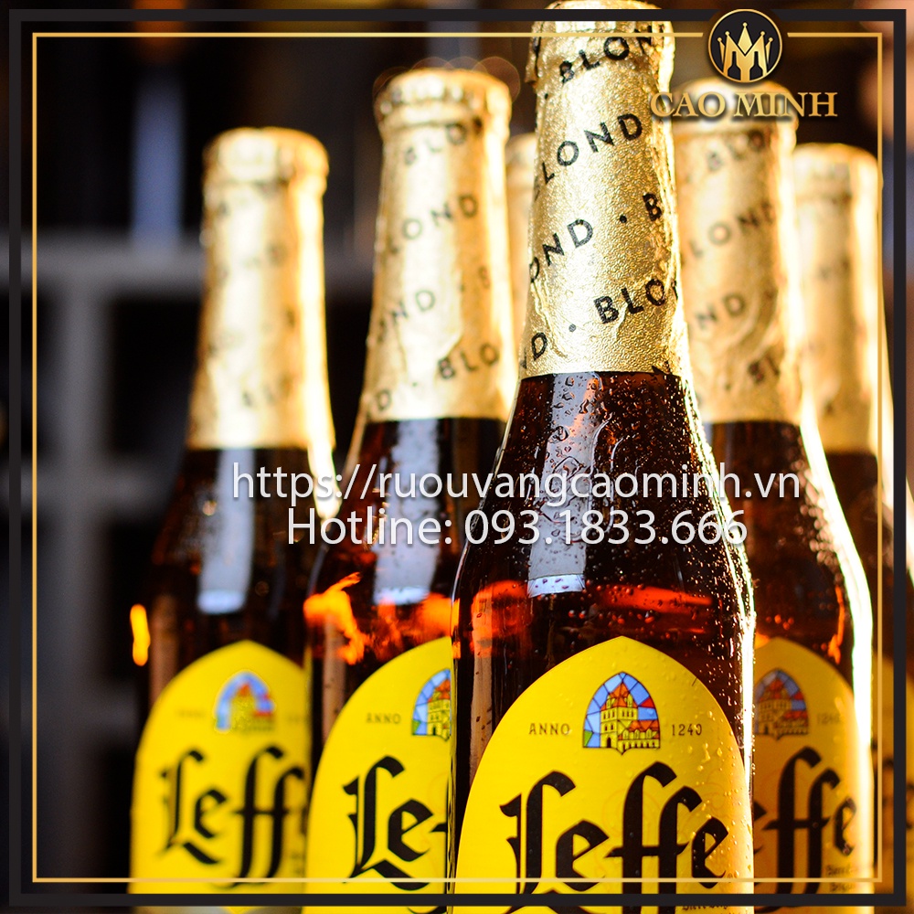 Bia Leffe Vàng 6,6% Thùng 24 Chai 330ml Nhập Khẩu Bỉ