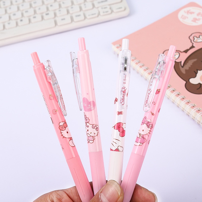 1 Bút Bi Ngòi 0.5mm Mực Đen Hình Cô Gái Xinh Xắn