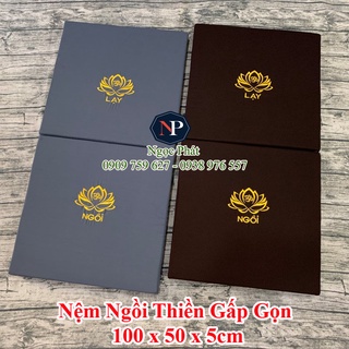 Đệm Ngồi Thiền MANDALA 100x50x5cm Gấp Gọn Tọa Cụ Quỳ Lạy Lễ Phật - NGỌC PHÁT