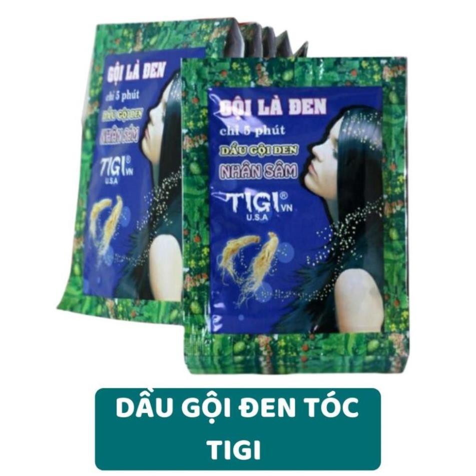 Dầu gội đen tóc - Gội là đen tigi, Gội đen nhân sâm. đen tóc chỉ bằng cách gội. An toàn, dễ sử dụng, hiệu quả cao GD01