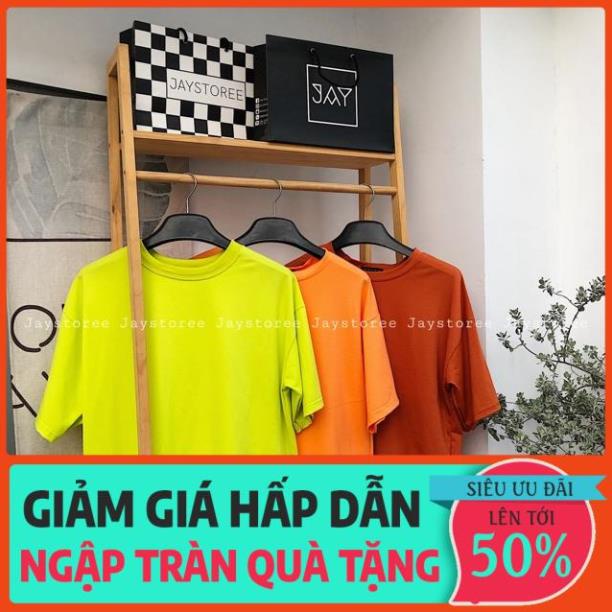 Áo thun trơn unisex tay lỡ oversize XANH NEON/CAM/CAM ĐẤT ❤️/Nam nữ unisex/FREESHIP 50K 🔥 new