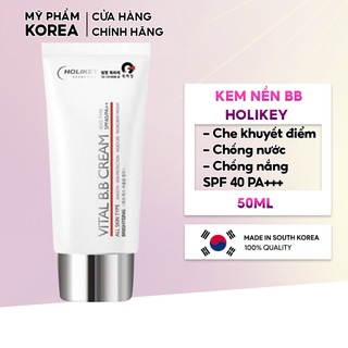 Kem nền trang điểm chống nắng Holikey Vital BB Cream Hàn Quốc SPF /40 PA 50ml giúp bảo vệ da và trắng sáng tự nhiên