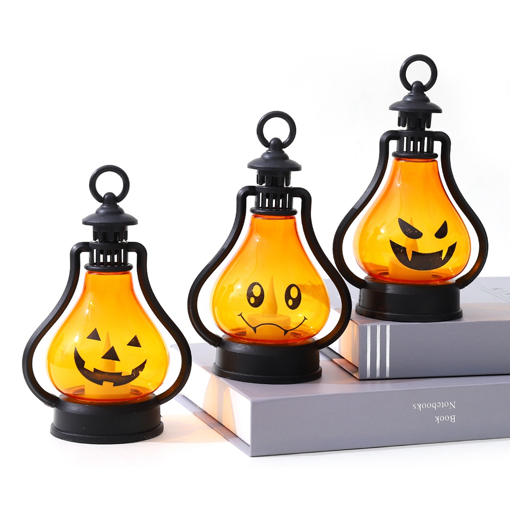 Đèn Led Hình Bí Ngô Dùng Trang Trí Tiệc Halloween (Không Kèm Pin)
