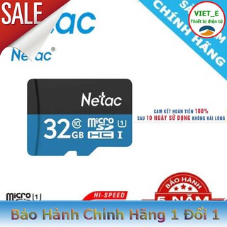 Thẻ nhớ NETAC 32GB chuẩn class 10 CHÍNH HÃNG dành cho camera và điện thoại di động