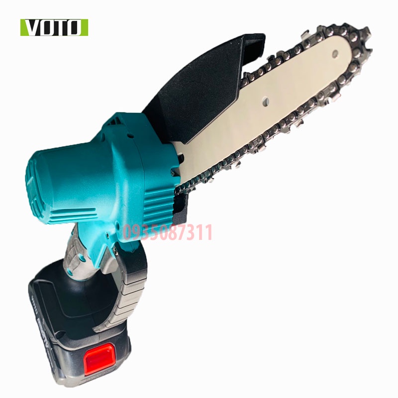 Máy Cưa Xích 6 INCH VOTO Dùng Pin Chân MAKlTA 18V - 21V - Có Hộp Nhựa - Dài 150Mm