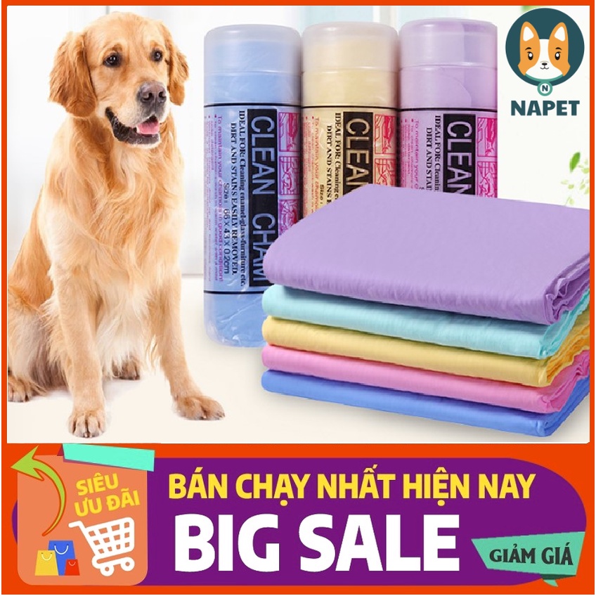 Khăn tắm siêu thấm giúp nhanh chóng lau khô thú cưng dùng được cho cả chó, mèo giúp nhanh chóng lau khô thú cưng