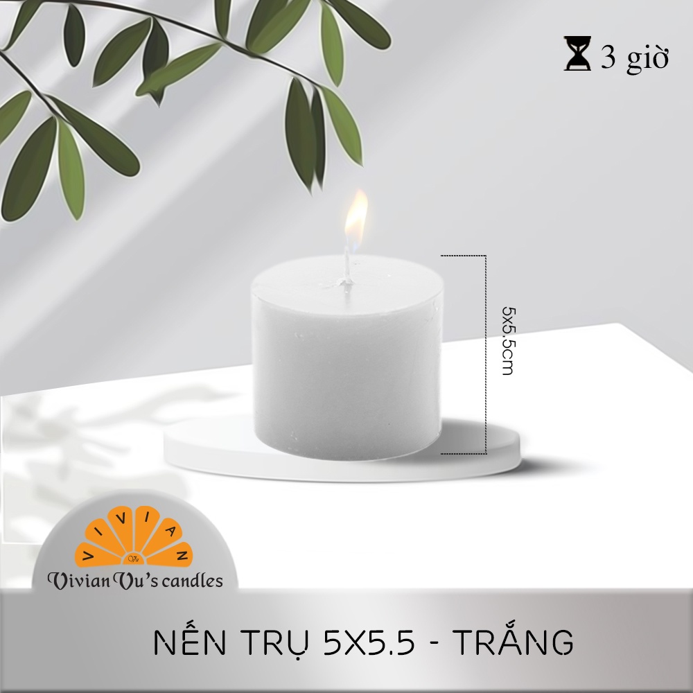 Nến Trụ Tròn VIVIAN Vivian Vu's Candles Size 5.5x5cm