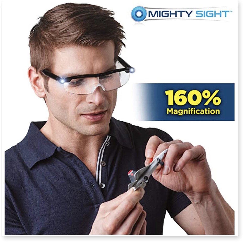 Kính mắt phóng đại 160% LED Nạp Sạc pin Mighty Sight™