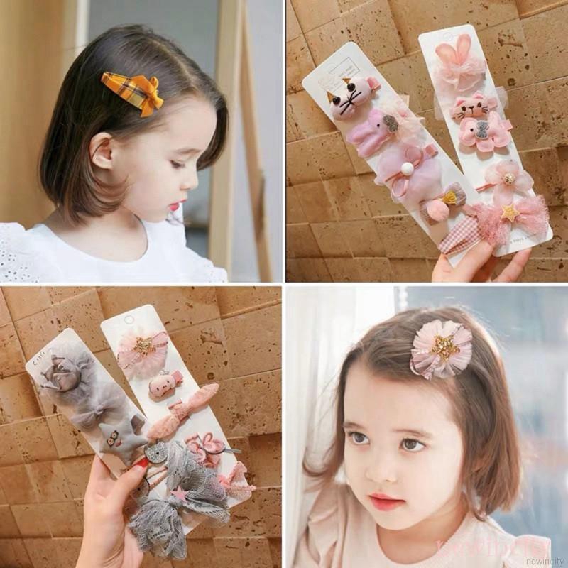 Kẹp tóc BB bọc vải lưới thiết kế xinh xắn phong cách dễ thương cho nữ