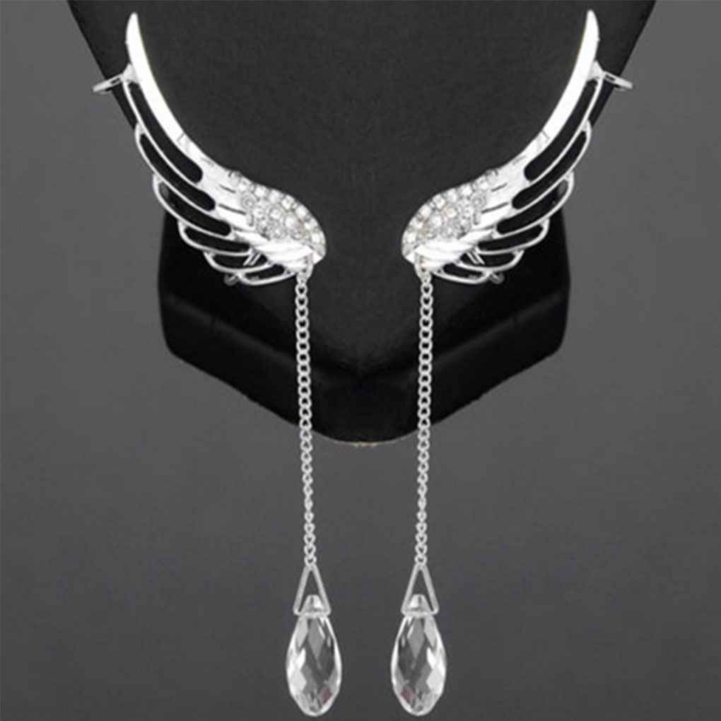 Bông Tai Hợp Kim Hình Cánh Thiên Thần Đính Đá Sang Trọng