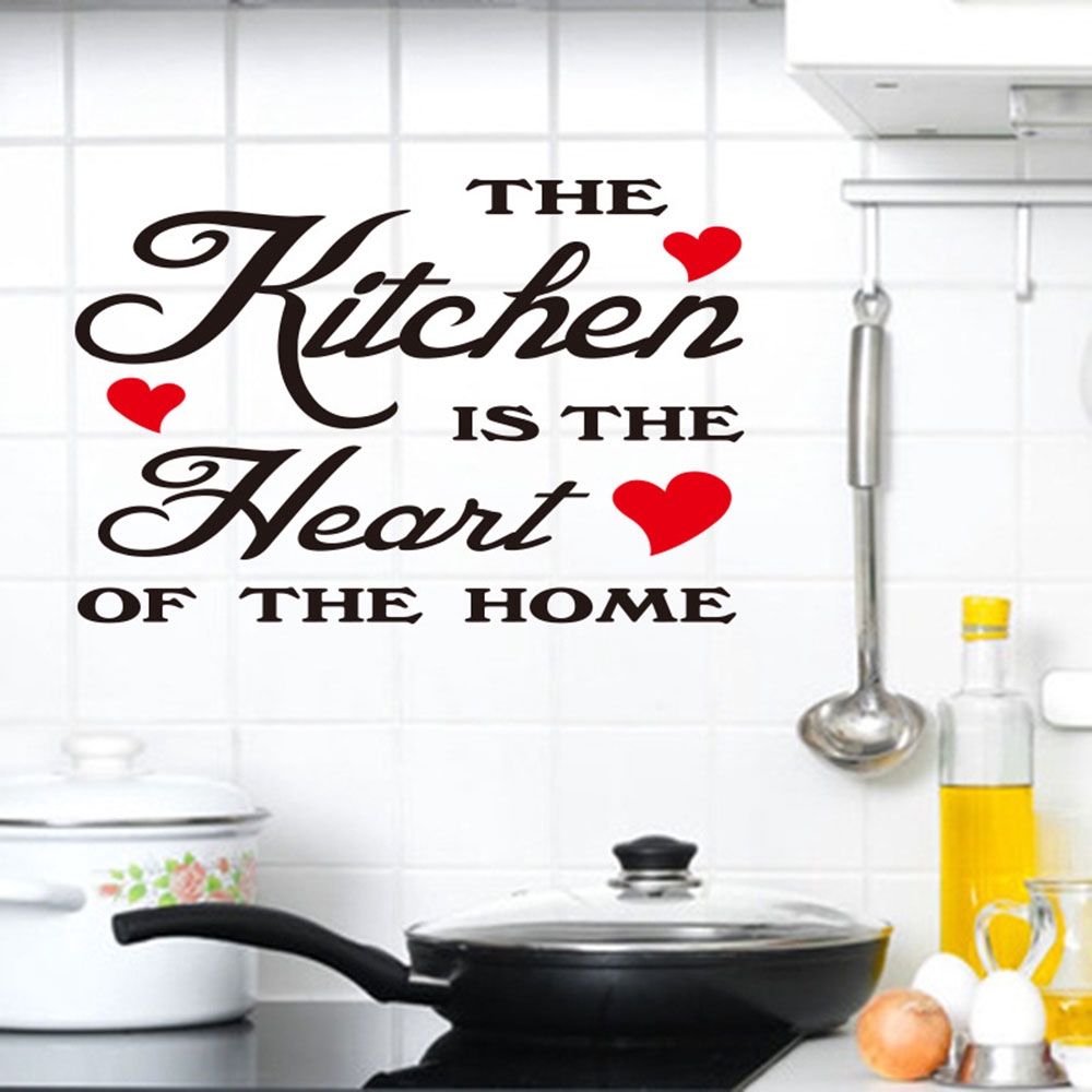 Decal dán tường châm ngôn về The Kitchen is the heart of the Home