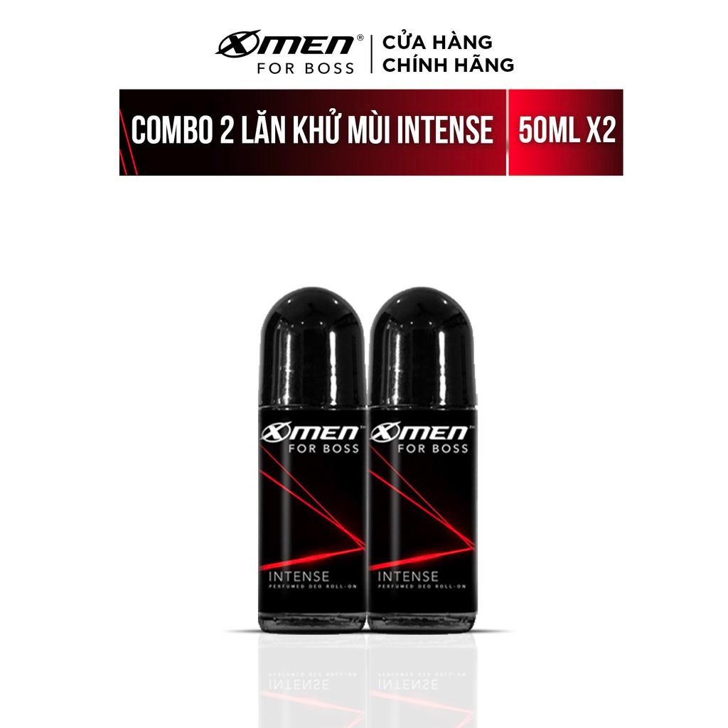 [Mã COSMEN giảm 8% đơn 250K] Bộ 2 Lăn khử mùi Xmen for boss 50ml Hương Trầm Nội Lực Intense