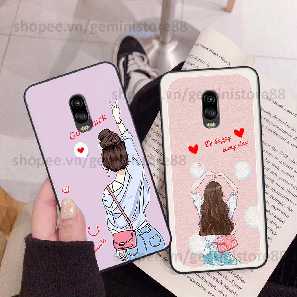 Ốp Samsung J7 Plus / J7+ in hình cô gái be happy trẻ trung cá tính năng động