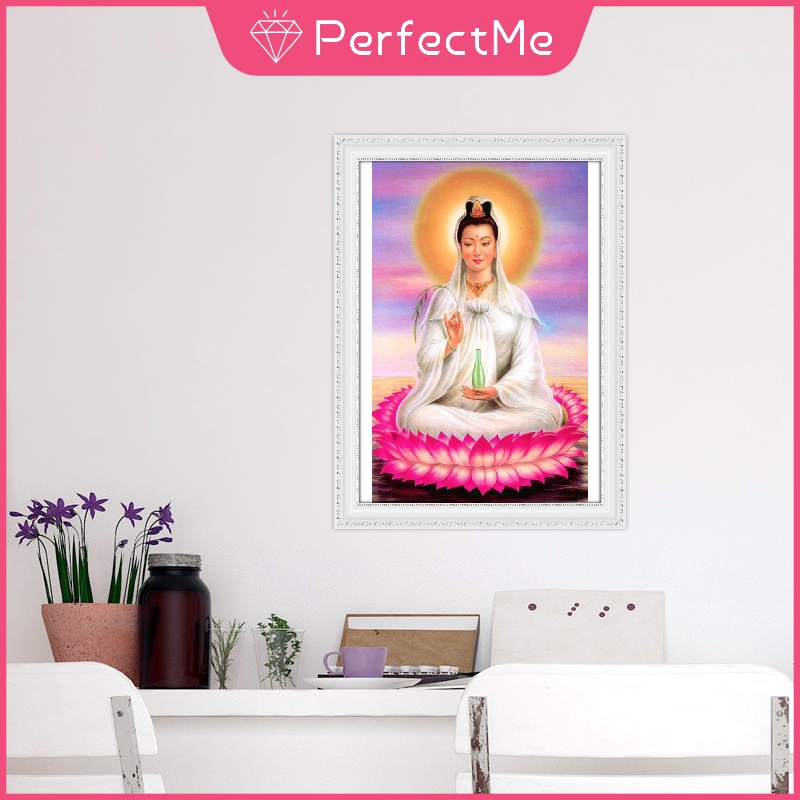 Bộ tranh đính đá DIY hình Phật dành cho trang trí