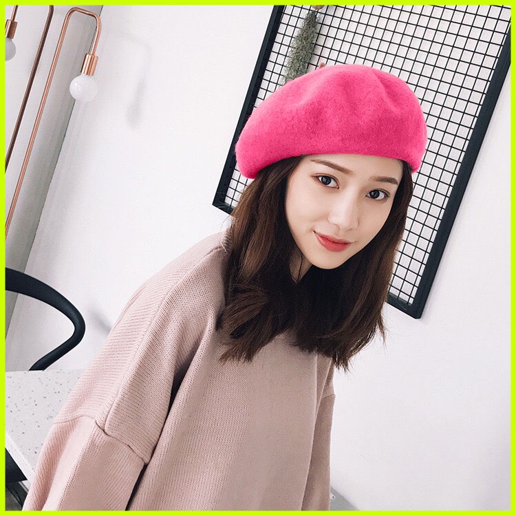 🎀 GIÁ SẬP SÀN🎀 Mũ Nồi, Nón Beret, Non Bánh Tiêu chất liệu dạ (nỉ) thời trang thu đông đẹp 2021 HOT