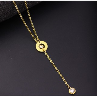 Dây chuyền titan đính đá sang chảnh