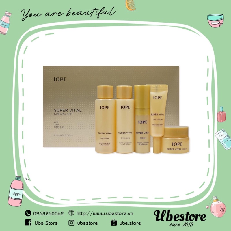 SET DƯỠNG MINI CHỐNG LÃO HOÁ IOPE SUPER VITAL SPECIAL GIFT (5 SẢN PHẨM) | BigBuy360 - bigbuy360.vn