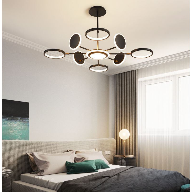 Đèn thả MONSKY NUCET loại 8 bóng trang trí nội thất hiện đại với 3 chế độ ánh sáng - kèm điều khiển từ xa - (170).