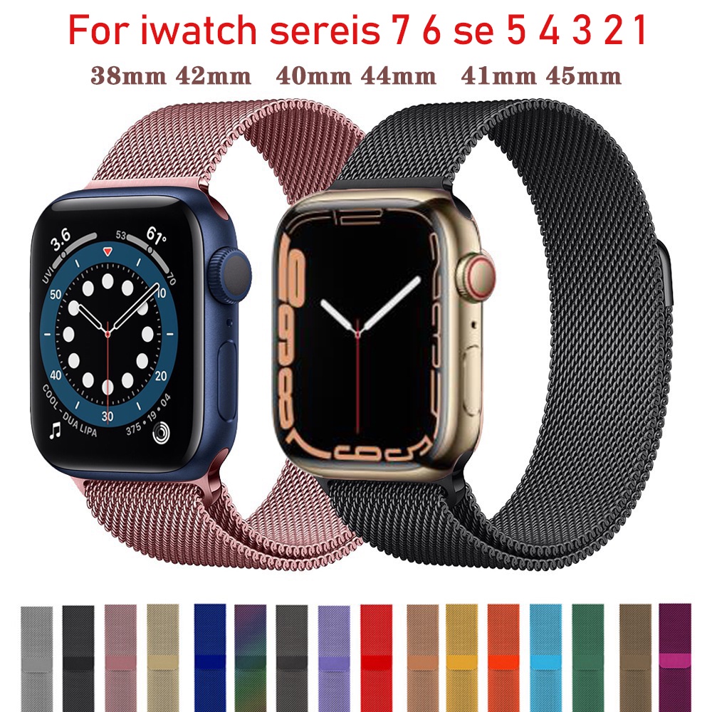 Dây Đeo Inox Cho Đồng Hồ Thông Minh iWatch Series 7 / 6 / SE / 5 / 4 / 3 / 2 / 1 iWatch 41mm 45mm 38mm 40mm 42mm 44mm