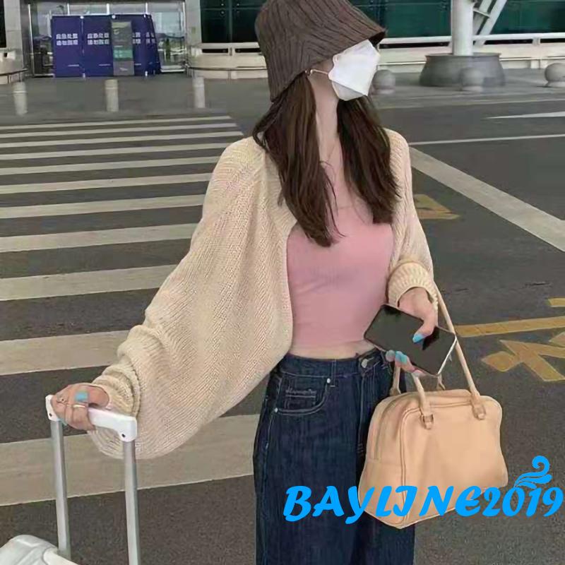 Áo Khoác Cardigan Dệt Kim Tay Dài Thời Trang Cho Nữ