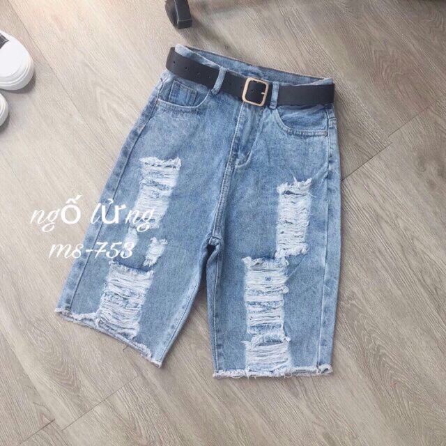 ☀️ Quần Jeans Ngố Rách Nhiều