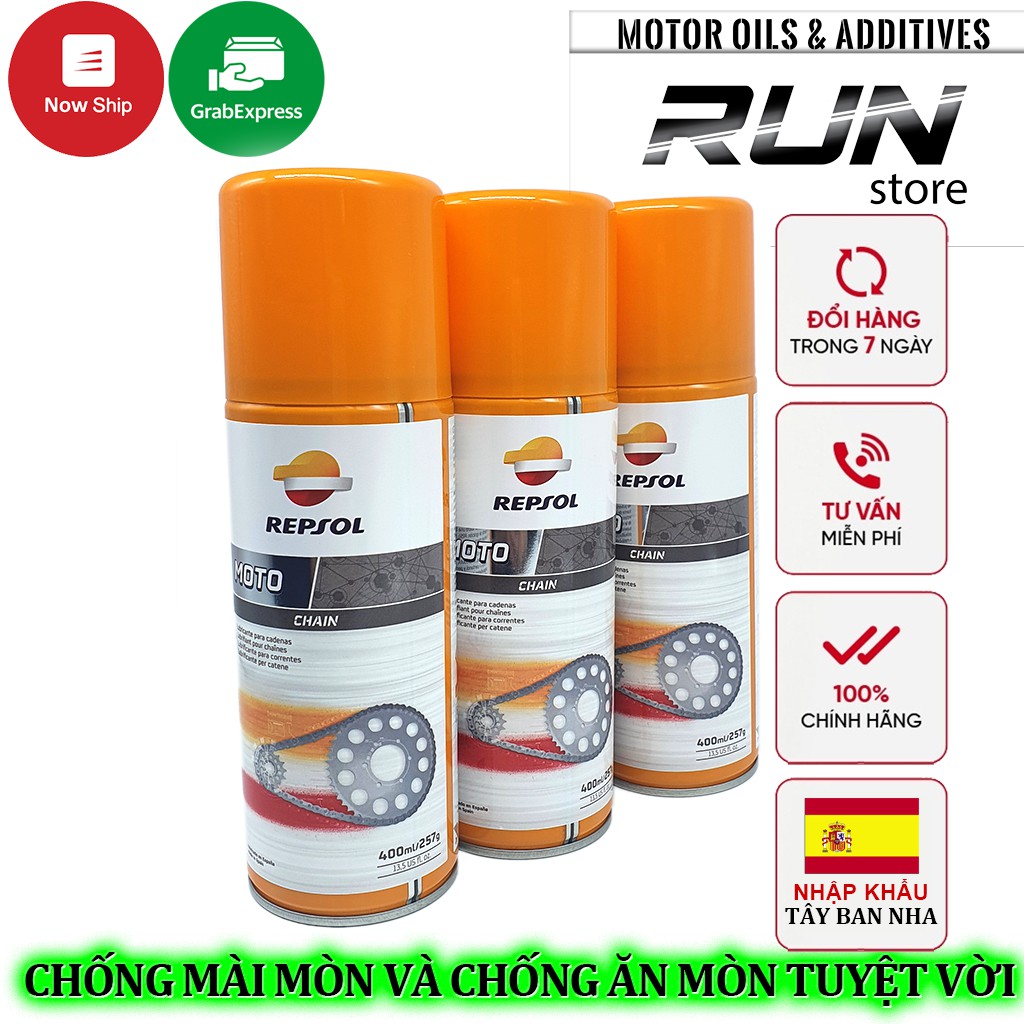 Xịt Dưỡng Sên Repsol Chain 400ml – MADE IN SPAIN – CHỐNG MÀI MÒN VÀ CHỐNG ĂN MÒN TUYỆT VỜI