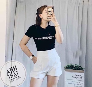 QUẦN SOOC VẢI TRƠN CẠP CAO