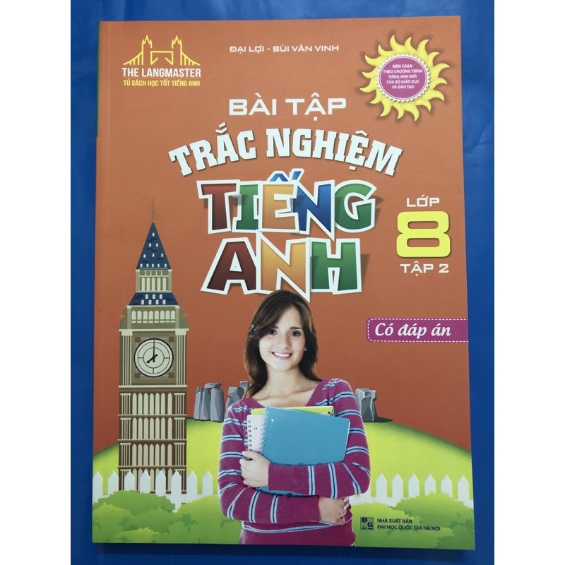 Sách - Bài tập trắc nghiệm tiếng anh lớp 8 (Combo 2 tập)