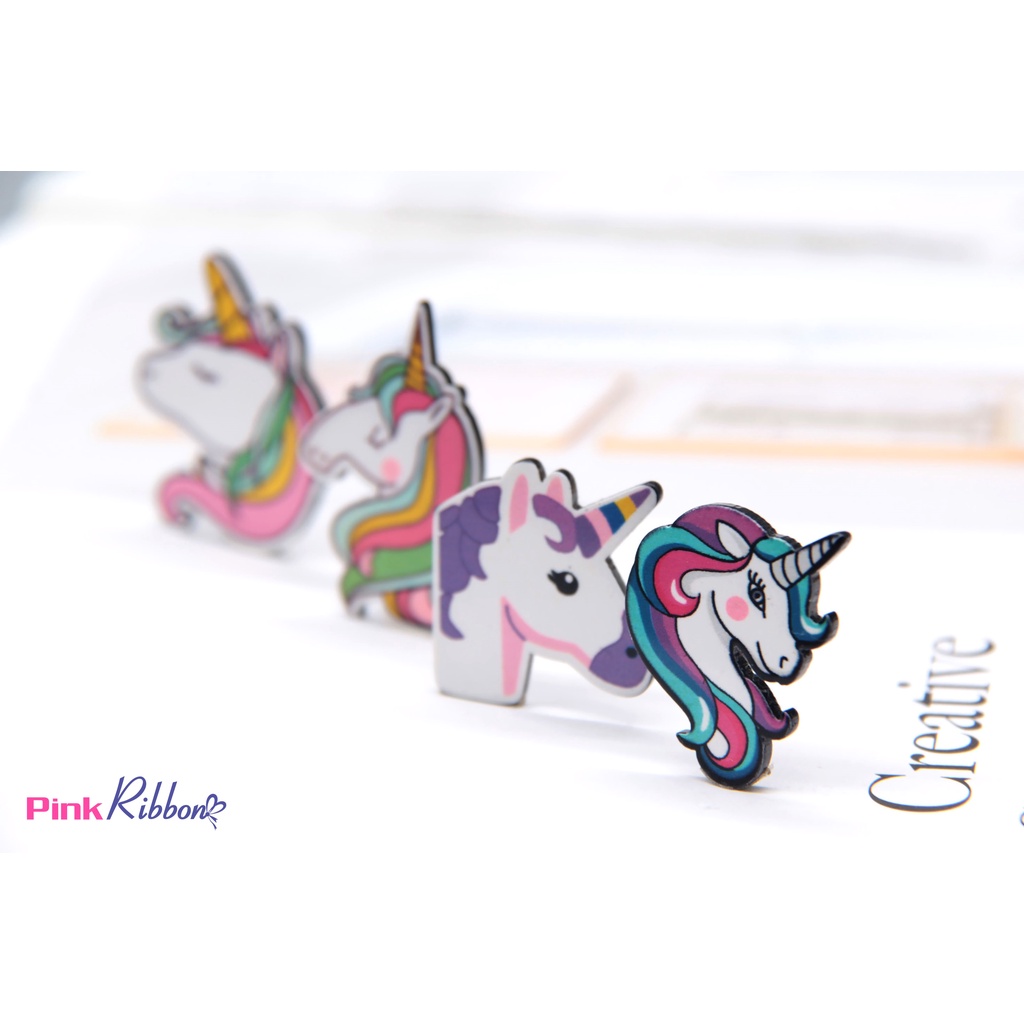 SET 2C - Hình nhựa cao cấp Unicorn đế màu đen