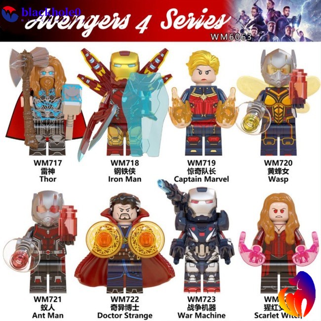 Mô hình đồ chơi Marvel Avengers 4 Iron Man Thor War Machine Ant-Man cho trẻ em WM6063
