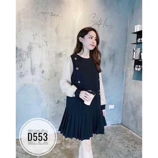 Bigsize Đầm tùng xếp li D553
