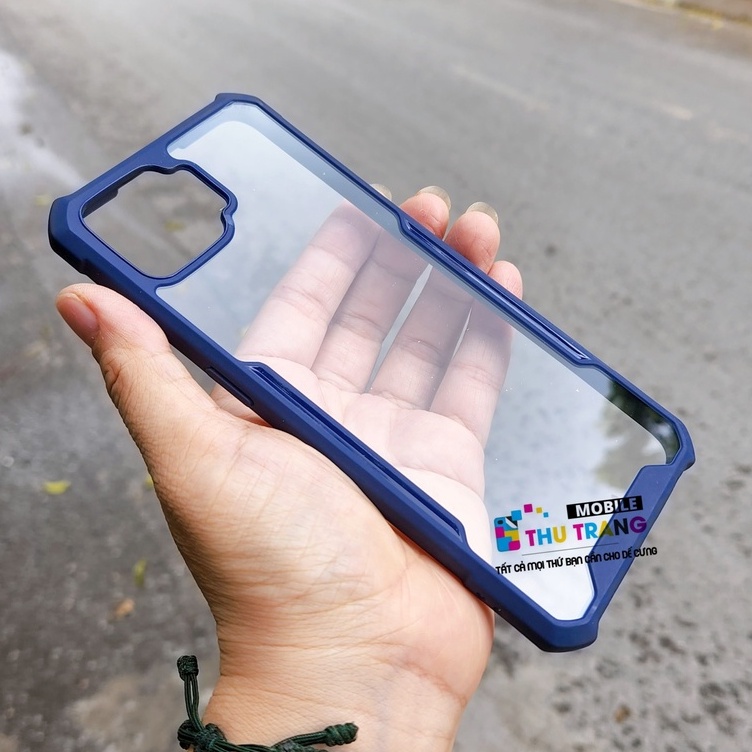 Ốp lưng Oppo A73 2020 chống sốc viền màu mặt lưng trong suốt có gờ nhô cao bảo vệ camera