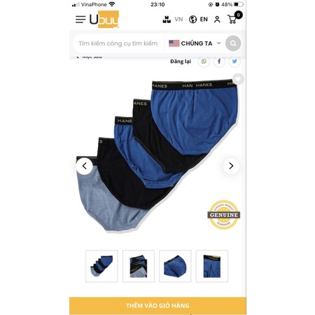 Sịp tam giác xuất xịn set 5c