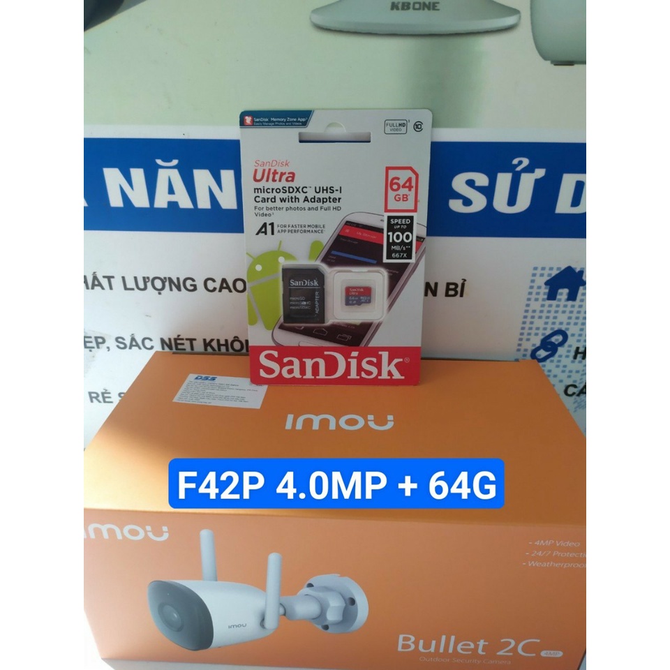 Camera IMOU F42P/F22P độ phân giải 4.0MP/2.0MP Ngoài trời chống nước, chính hãng fullbox 100%