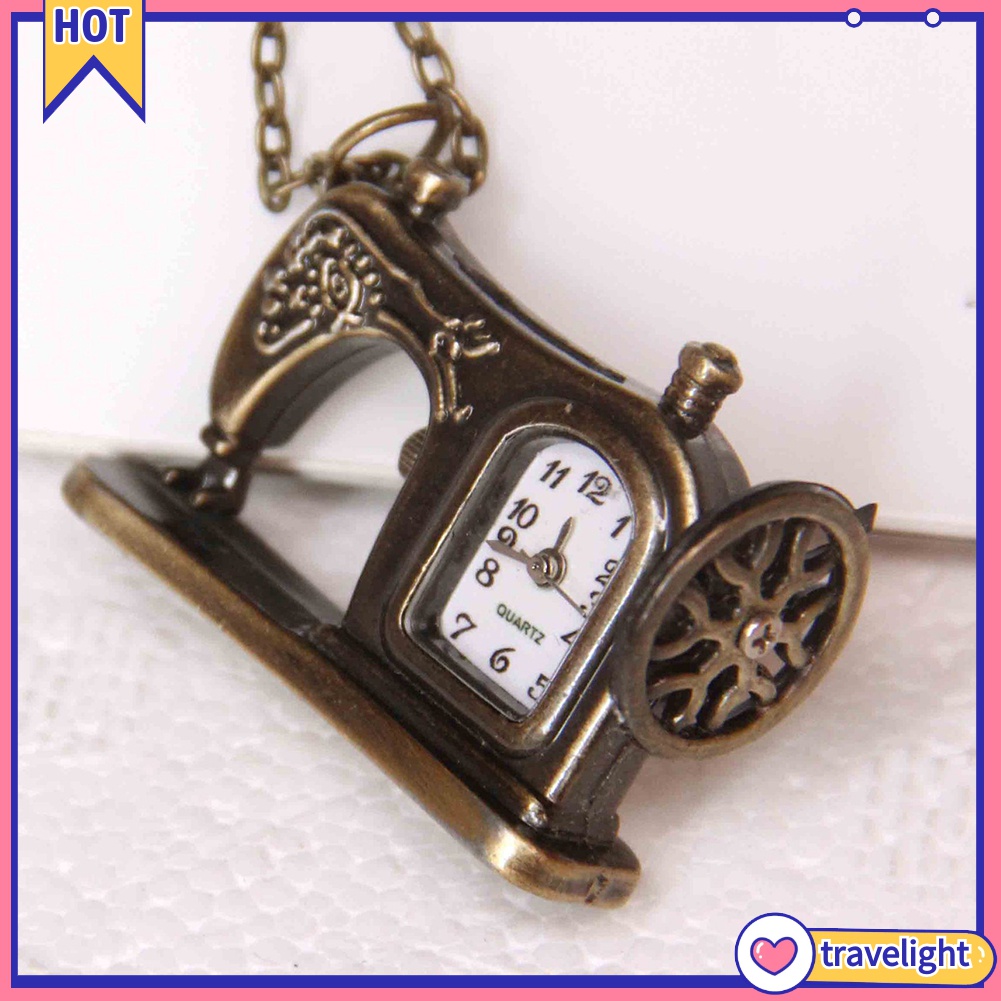 Đồng Hồ Quả Quýt Mặt Hình Máy May Phong Cách Vintage K3