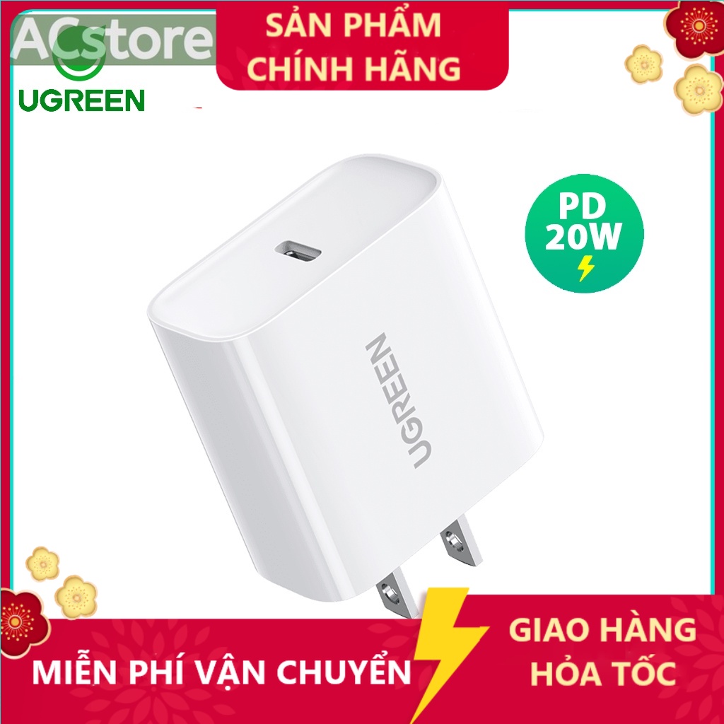 Cốc sạc nhanh PD 20W UGREEN CD137 Type-C | Củ sạc Ugreen 60449 cho iPhone / Samsung / Xiaomi / Oppo / Vivo -ACSTORE