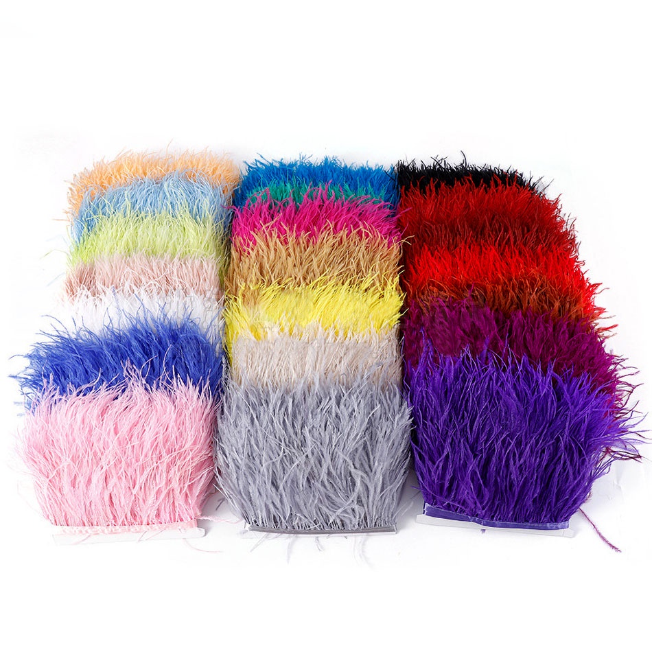 Lông Vũ Đà Điểu Dài 1 / 2M 8-10cm Trang Trí Nhà Cửa / Tiệc Cưới