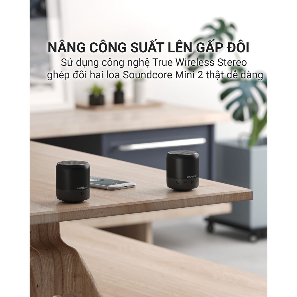 [Mã ELTECHZONE giảm 5% đơn 500K] Loa bluetooth SoundCore Mini 2 6W by ANKER Hàng chính hãng - A3107