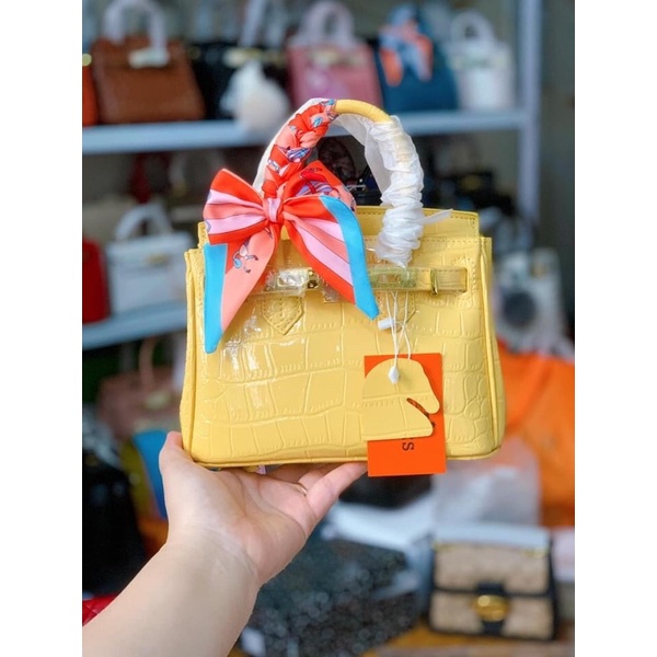 Túi Hm birkin sz 20  tặng kèm khăn lụa