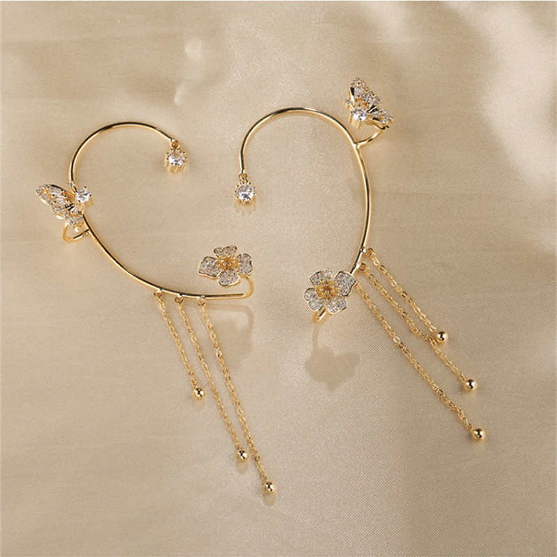 Kẹp Tóc Tua Rua Hình Bướm Đính Đá Phong Cách Thời Trang Mới 2022