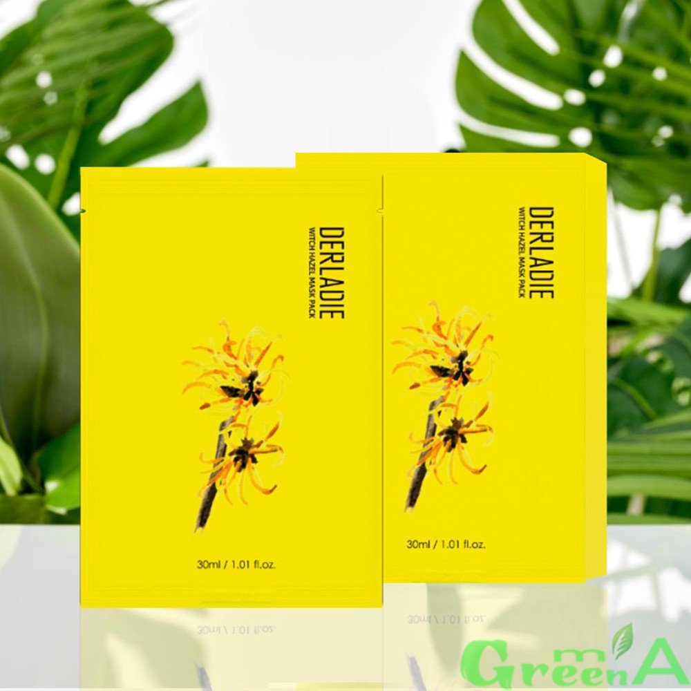 Mặt Nạ Phỉ Derladie [MIẾNG LẺ] Derladie Witch Hazel Mask 30ml Kiểm Soát Dầu Thừa, Ngăn Ngừa Giảm Mụn, Làm Dịu Mụn | BigBuy360 - bigbuy360.vn