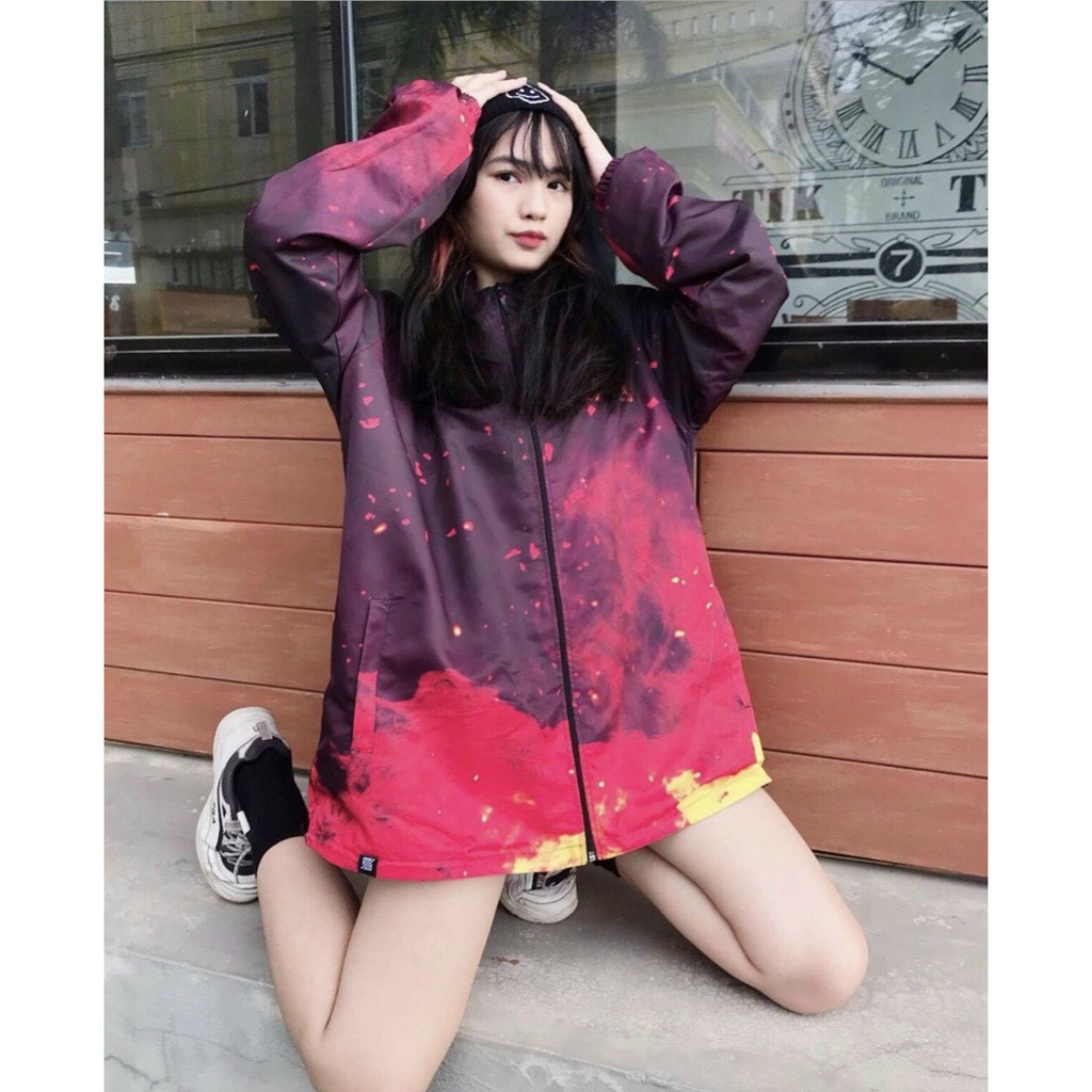 Áo khoác dù Loang Màu unisex dành cho nam nữ in Z, jacket form rộng vãi mero (kèm ảnh thật ) 123SHOP | BigBuy360 - bigbuy360.vn