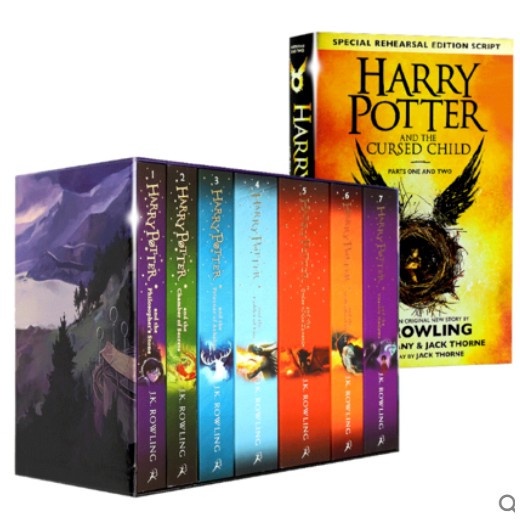 Original - Harry Potter (Full Box Set 7+1 Tập - Phiên Bản 100% Tiếng Anh, File MP3 ) - Hộp rách (Trong OK)