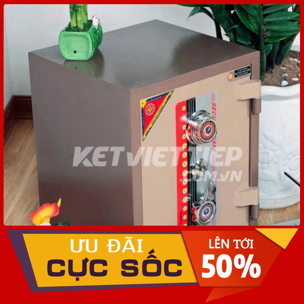 Két Sắt Việt Tiệp Khóa Cơ K411BL Màu Vàng