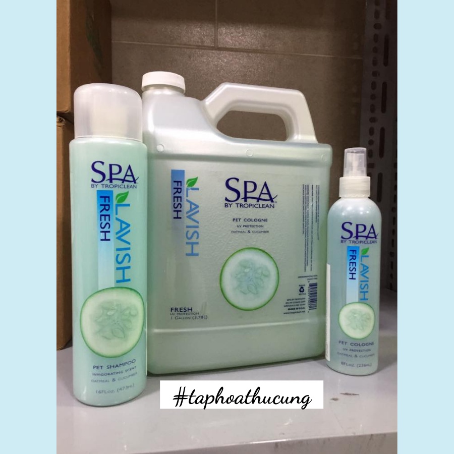 Can Sữa tắm Spa Tropiclean dưỡng lông mềm mượt xuất xứ Mỹ - dung tích 3.78 lít
