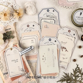Set 15 vintage tags NOTE PAPER