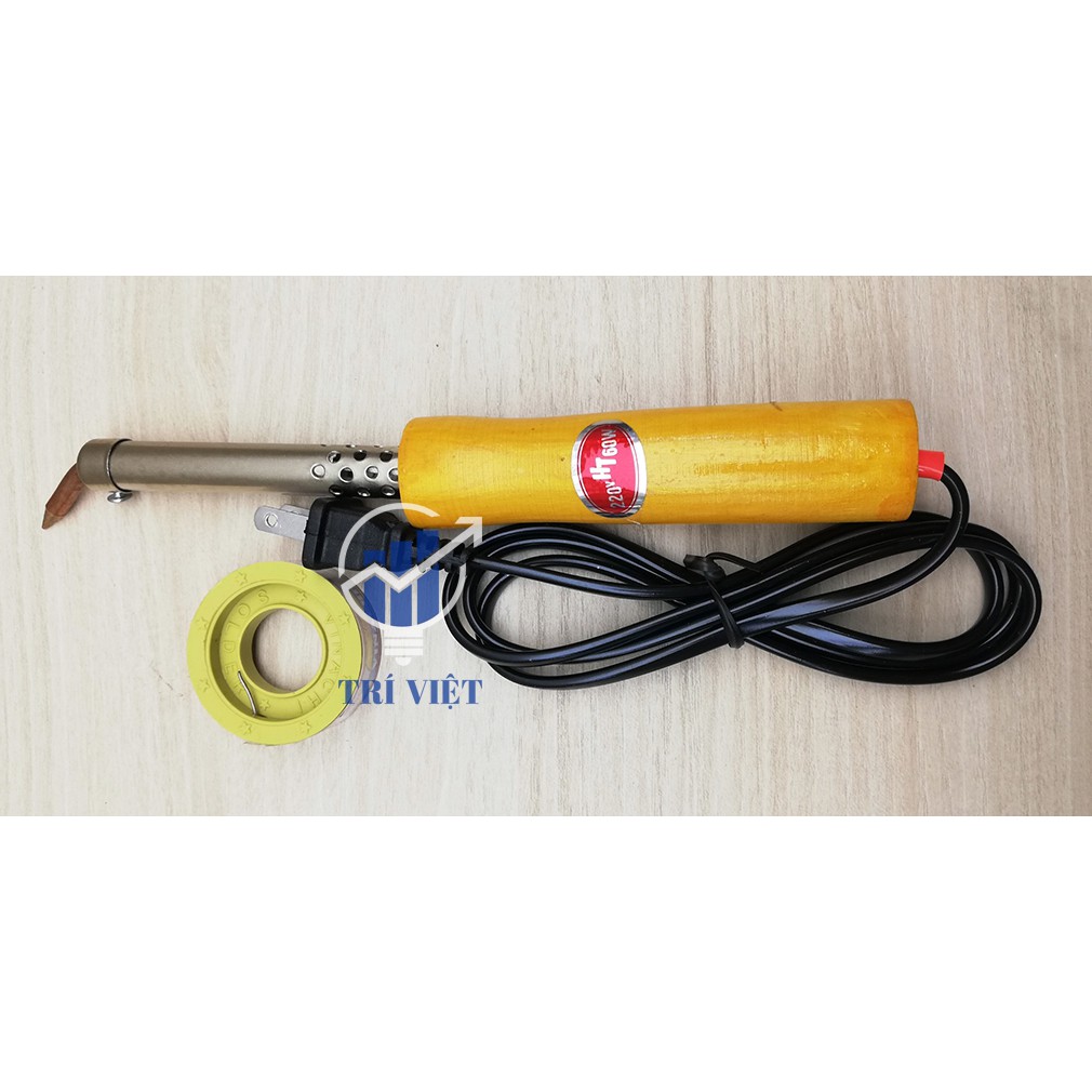 Mỏ Hàn Chì Hỏa Tiễn 60W Cán Gỗ + Tặng Chì Hàn