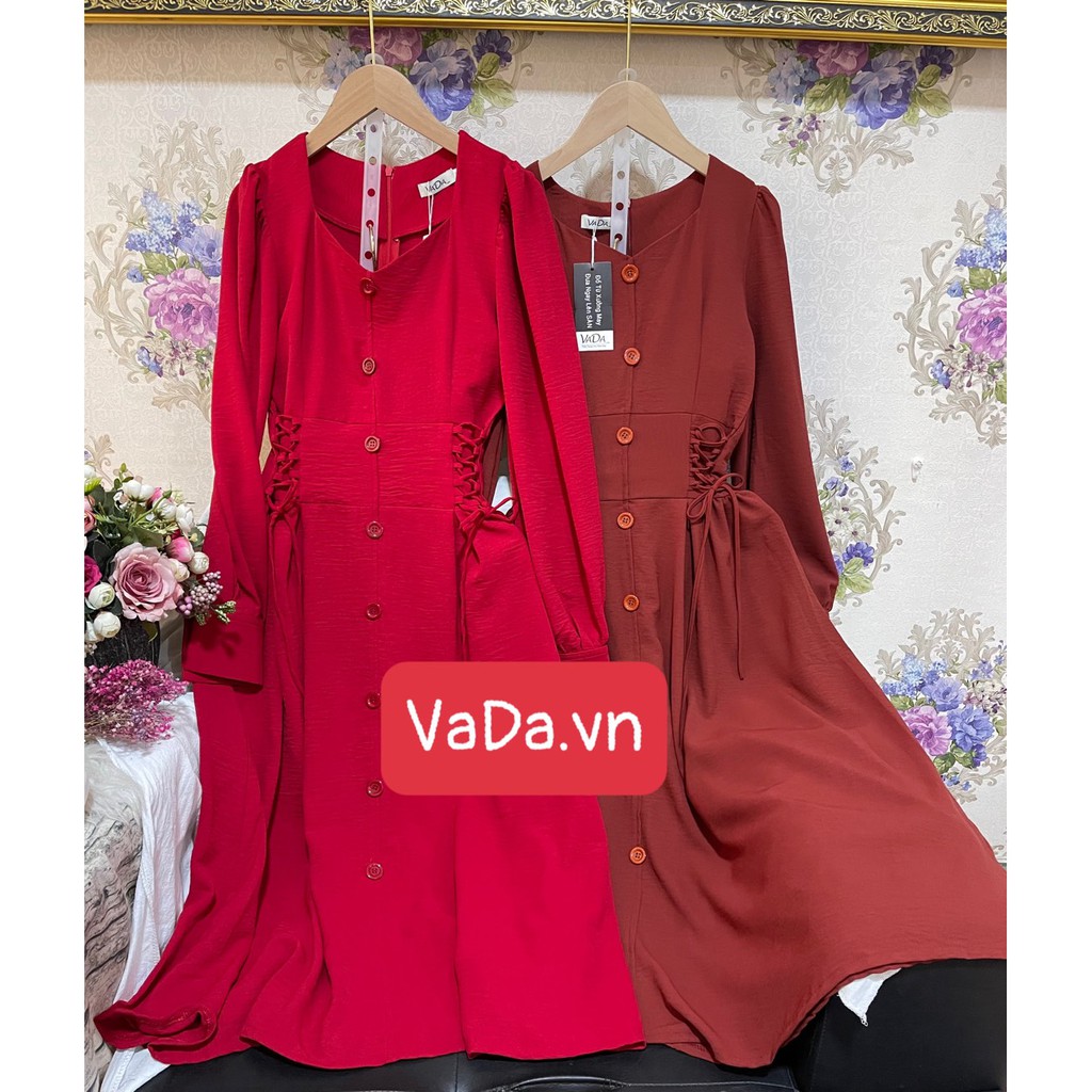 Đầm maxi tay dài cổ cách điệu cao cấp phù hợp đi chơi, đi tiệc cưới, đi dao phố cà phê - Thời trang VADA - V20 | BigBuy360 - bigbuy360.vn