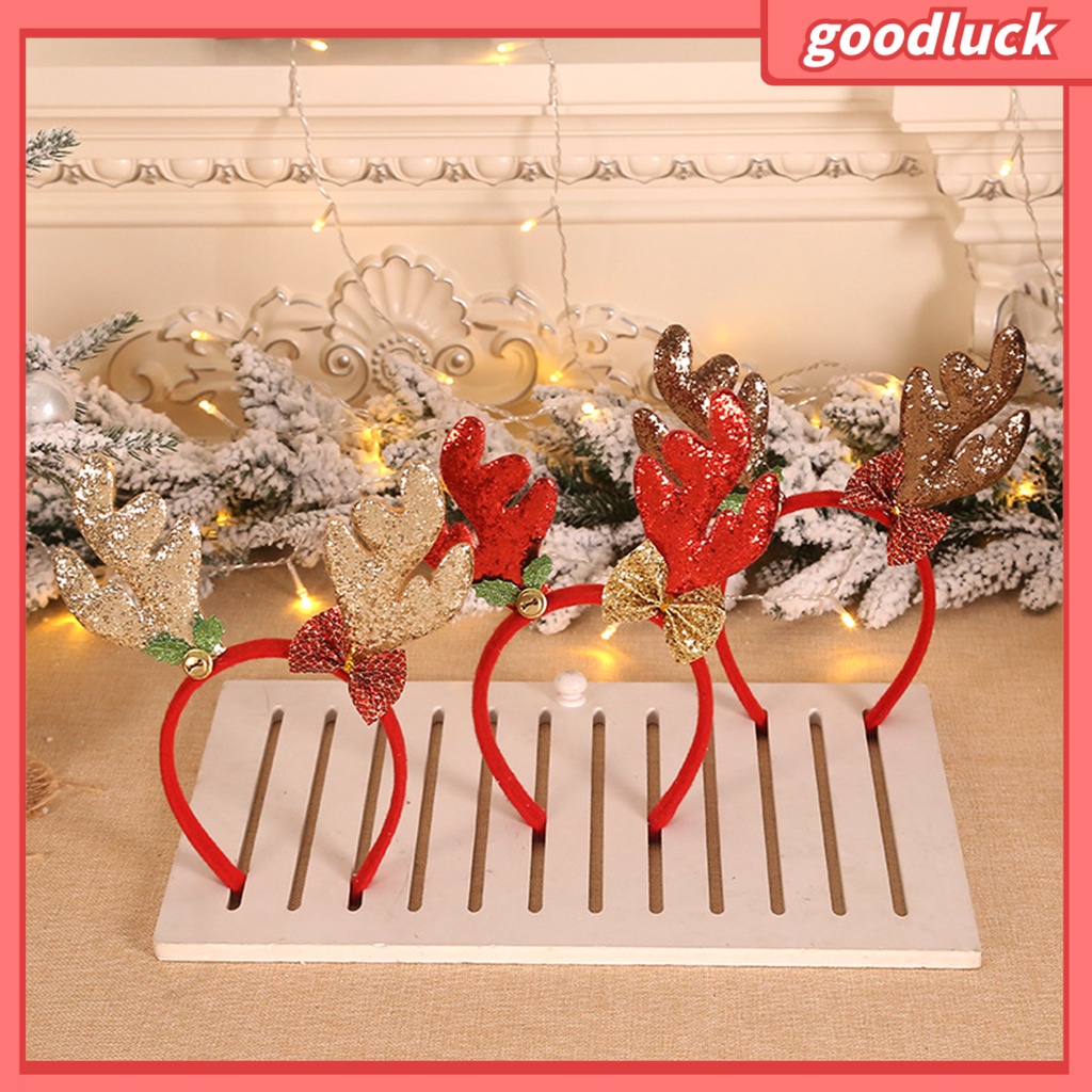 Băng đô cài tóc đính nơ phong cách giáng sinh trọng lượng nhẹ