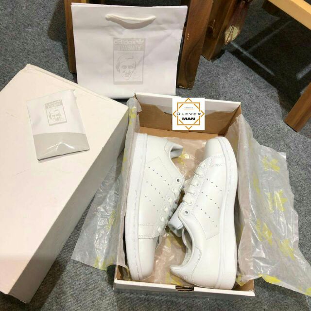 SALEEEE 20% (CÓ SẴN - FULL PHỤ KIỆN) giày thể thao sneaker STAN SMITH Full white trắng